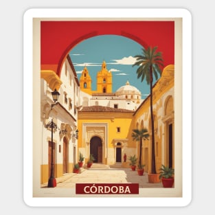 Cordoba Spain Travel Tourism Retro Vintage Sticker